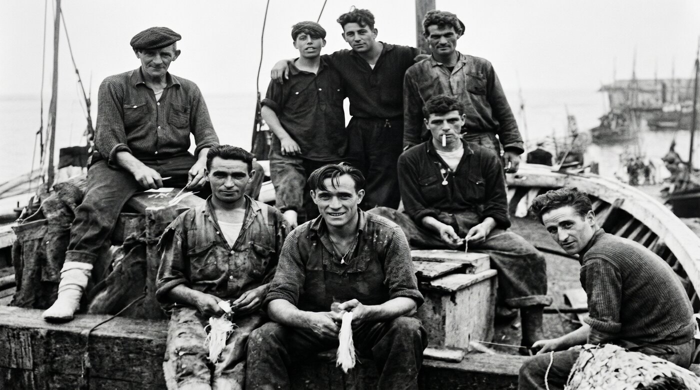 Valentín 'El Chispero' de joven, cuando era pescador